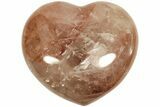 Polished Hematite (Harlequin) Quartz Heart - Madagascar #210514-1